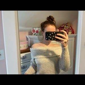 HnM cream off the shoulder sweater